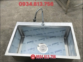 BỒN RỬA ÂM QUẦY INOX THIẾT KẾ THEO YÊU CẦU KHÁCH HÀNG