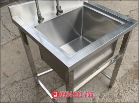 chậu rửa đơn 2 vòi