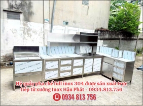 HỆ QUẦY PHA CHẾ FULL INOX 304 CHO QUÁN KHỞI NGHIỆP