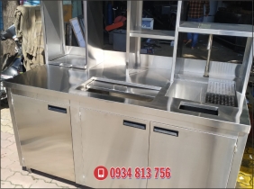 quầy pha chế có kệ inox 304
