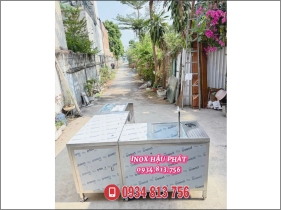 QUẦY PHA CHẾ FULL INOX 304 ĐƯỢC THIẾT KẾ THEO CHỮ L