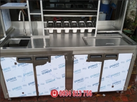 quầy pha chế inox, quầy bar, quầy trà sữa