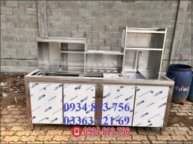QUẦY PHA CHẾ INOX 304 DÀI 2M THIẾT KẾ THEO NHU CẦU SỬ DỤNG