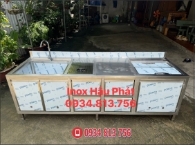 QUẦY PHA CHẾ INOX 304 DÀI 2M4 SẢN XUẤT TRỰC TIẾP TẠI XƯỞNG ĐẦY ĐỦ CÔNG NĂNG SỬ DỤNG, TIỆN LỢI
