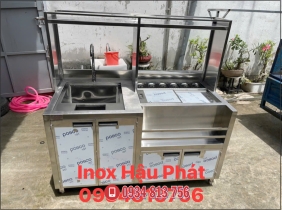 QUẦY PHA CHẾ INOX THIẾT KẾ NHỎ GỌN ĐẦY ĐỦ CÔNG NĂNG SỬ DỤNG, TIỆN LỢI