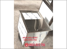 THÙNG ĐÁ ÂM QUẦY INOX 304 CÓ NẮP TRƯỢT TIỆN LỢI