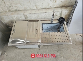Thùng Đá Âm Quầy Kết Hợp Bồn Rửa Inox 304 – Tiện Lợi, Bền Đẹp Cho Quầy Pha Chế