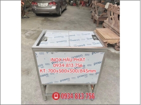 THÙNG ĐÁ INOX 304 CÓ CHÂN 2 NẮP LÙA ĐƯỢC SẢN XUẤT TRỰC TIẾP TẠI XƯỞNG