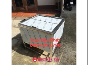 THÙNG ĐÁ INOX 304 CÓ CHÂN SIZE TO PHÙ HỢP ĐỂ KINH DOANH TRÀ SỮA, NHÀ HÀNG,