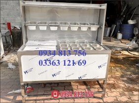 THÙNG ĐÁ INOX CÓ CHÂN GIỮ LẠNH 12 KHAY 1.5 LÍT, KỆ 1 TẦNG. 7 KHAY KHÔNG LẠNH