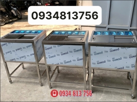 THÙNG ĐÁ INOX GIỮ LẠNH KÈM 5 KHAY TOPPING - THIẾT BỊ PHA CHẾ CHUYÊN NGHIỆP