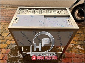 THÙNG ĐÁ INOX GIỮ NHIỆT 6 KHAY TOPPING