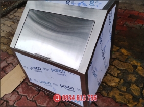 Thùng đá vát cạnh inox 304
