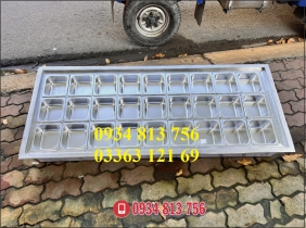 THÙNG INOX ÂM QUẦY GIỮ LẠNH 27 KHAY 1/6