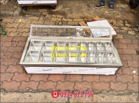 THÙNG INOX GIỮ LẠNH KHAY TOPPING TRÀ SỮA! GIỮ ĐÁ LÂU TAN