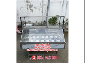 THÙNG LẠNH CÓ TỦ KÍNH KÈM 14 KHAY GN 1/4 ĐƯỢC SẢN XUẤT TRỰC TIẾP TẠI XƯỞNG