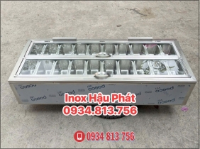 THÙNG ƯỚP LẠNH KHAY CÓ NẮP KÍNH GẬP KÈM 20 KHAY TOPPING ĐƯỢC SẢN XUẤT TRỰC TIẾP TẠI XƯỞNG