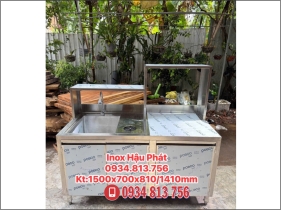 TỦ CHẬU RỬA FULL INOX 304 KÈM TRÁNG LY TỰ ĐỘNG & KỆ
