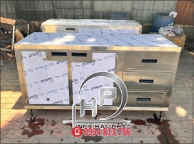 TỦ INOX CÓ HỘC KÉO THIẾT KẾ THEO NHU CẦU SỬ DỤNG