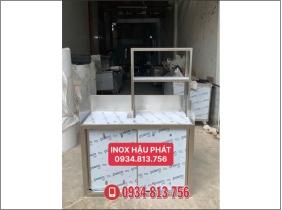 TỦ INOX PHA CHẾ QUẦY BAR CHO QUÁN CAFE – TRÀ SỮA
