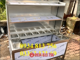 TỦ THÙNG ĐÁ INOX 304! GIỮ LẠNH 11 KHAY 1.5 LÍT! KỆ INOX 2 TẦNG BỌC KÍN LƯNG!