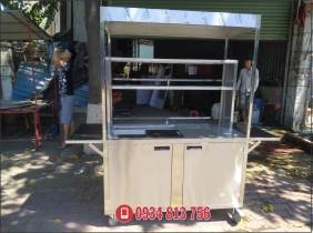 TỦ XE ĐẨY CÀ PHÊ TRÀ SỮA LƯU ĐỘNG 