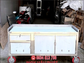 TỦ XE ĐẨY INOX 304 CÓ HỘC KÉO ĐƯỢC SẢN XUẤT TRỰC TIẾP TẠI XƯỞNG