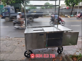 xe đẩy bán sinh tố, cà phê, nước ép