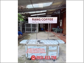 XE ĐẨY BO GÓC FULL INOX 304 KÈM THÙNG ĐÁ ÂM