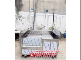 XE ĐẨY CÀ PHÊ FULL INOX 304 DÀI 1M5 THIẾT KẾ THEO YÊU CẦU