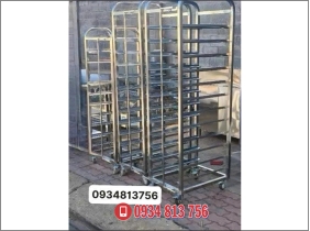 Xe Đẩy Khay Inox – Giải Pháp Lưu Trữ & Vận Chuyển Thực Phẩm Chuyên Nghiệp
