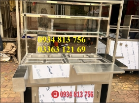 XE TRÀ SỮA THẠCH RAU CAU THIẾT KẾ THEO Ý TƯỞNG KHÁCH! 3 KHAY 1/2 + 9 KHAY 1/4 KỆ KÍNH
